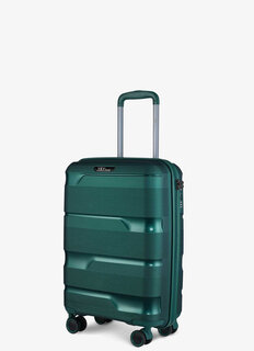 Малый чемодан V&V TRAVEL METALLO ручная кладь на 38 л весом 2,4 кг из полипропилена Зеленый